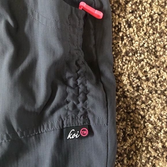 Koi Lite Slim Fit Mechanical Stretch Scrub Pants Women’s Size 2X Hot Pink Gray - Picture 4 of 6